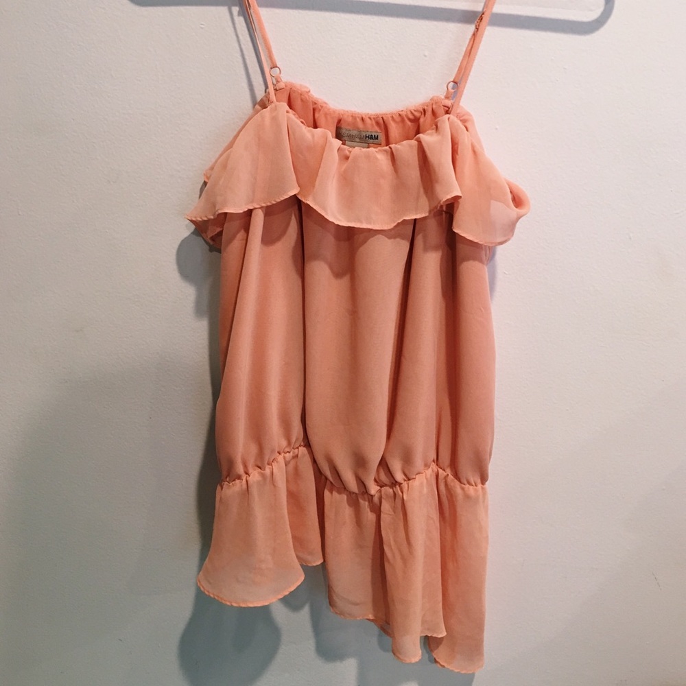 Cute pink flowy tank top